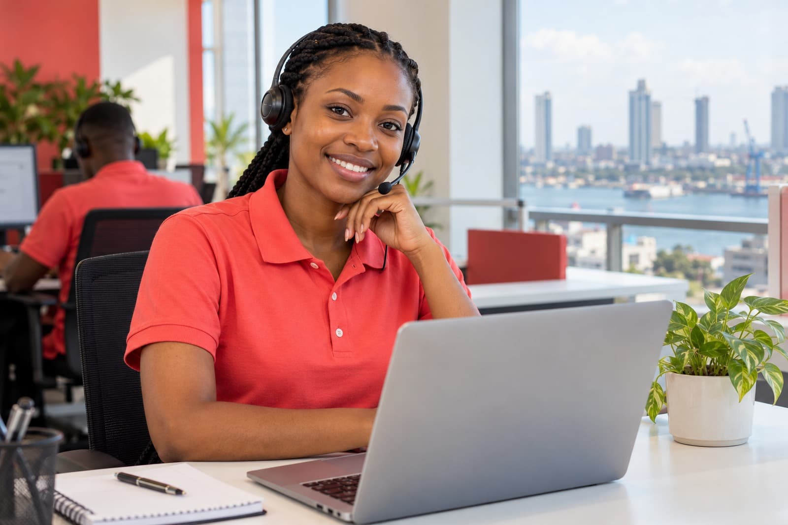 A Pakiza support specialist in Dar es Salaam